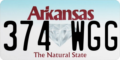 AR license plate 374WGG