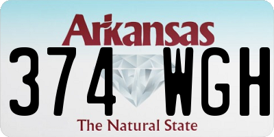 AR license plate 374WGH