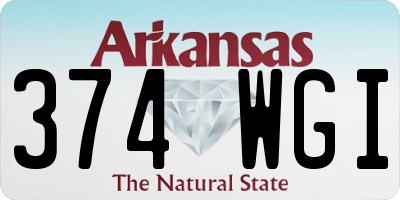 AR license plate 374WGI