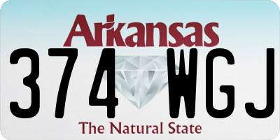 AR license plate 374WGJ