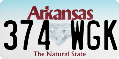 AR license plate 374WGK