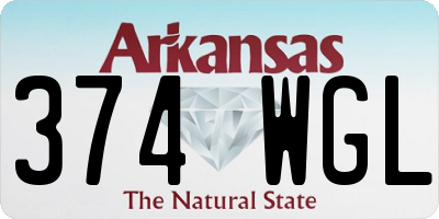 AR license plate 374WGL