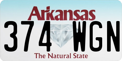 AR license plate 374WGN