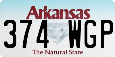 AR license plate 374WGP