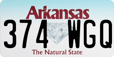 AR license plate 374WGQ