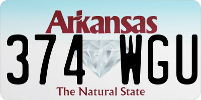 AR license plate 374WGU
