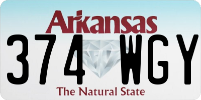 AR license plate 374WGY