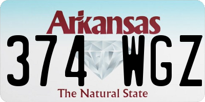 AR license plate 374WGZ