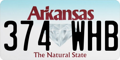 AR license plate 374WHB