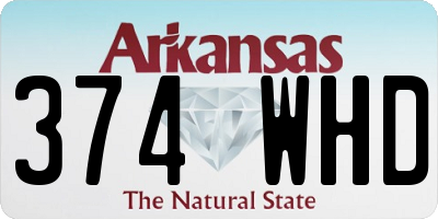 AR license plate 374WHD