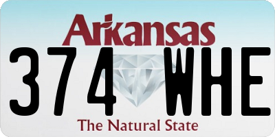 AR license plate 374WHE
