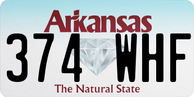 AR license plate 374WHF