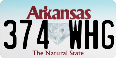 AR license plate 374WHG