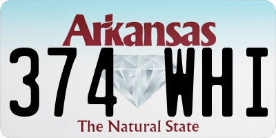 AR license plate 374WHI