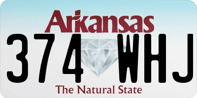 AR license plate 374WHJ