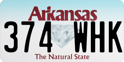 AR license plate 374WHK