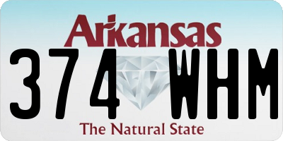 AR license plate 374WHM