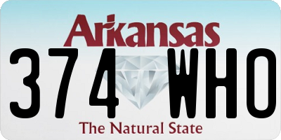 AR license plate 374WHO