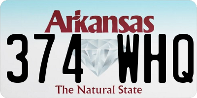 AR license plate 374WHQ