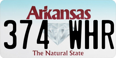 AR license plate 374WHR