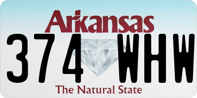 AR license plate 374WHW