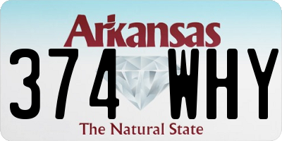 AR license plate 374WHY