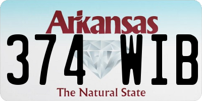 AR license plate 374WIB