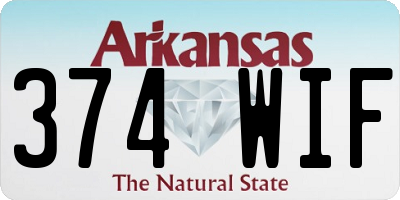 AR license plate 374WIF