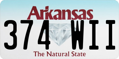 AR license plate 374WII