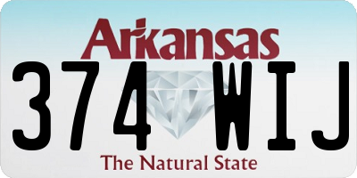 AR license plate 374WIJ