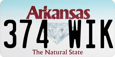AR license plate 374WIK