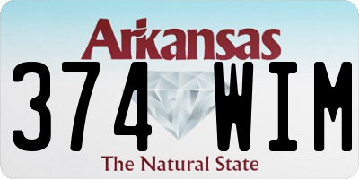 AR license plate 374WIM