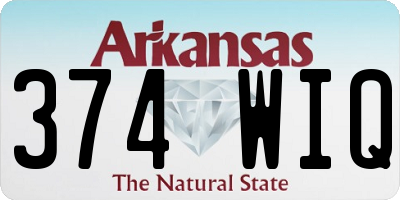 AR license plate 374WIQ