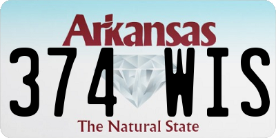 AR license plate 374WIS