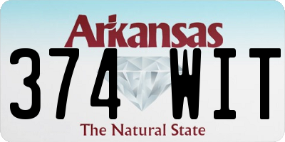 AR license plate 374WIT