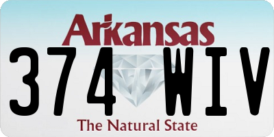 AR license plate 374WIV