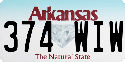 AR license plate 374WIW