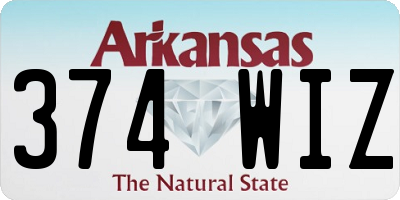 AR license plate 374WIZ