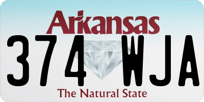 AR license plate 374WJA