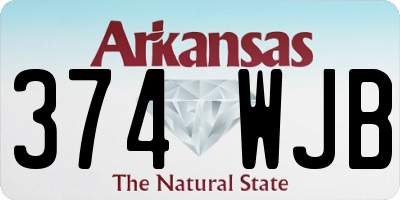 AR license plate 374WJB