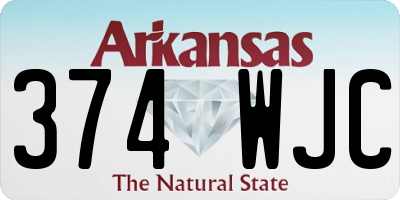 AR license plate 374WJC