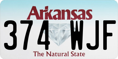 AR license plate 374WJF