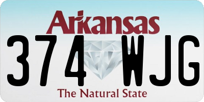 AR license plate 374WJG
