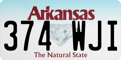 AR license plate 374WJI