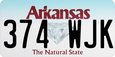 AR license plate 374WJK