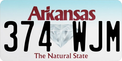 AR license plate 374WJM