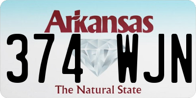 AR license plate 374WJN