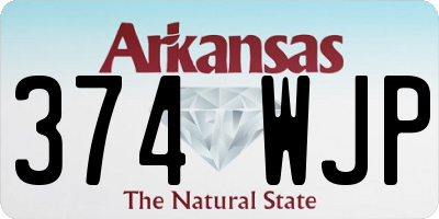 AR license plate 374WJP