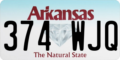 AR license plate 374WJQ