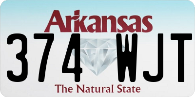 AR license plate 374WJT